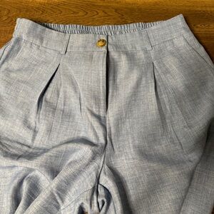 Soho Light Blue Elastic Waist Pants